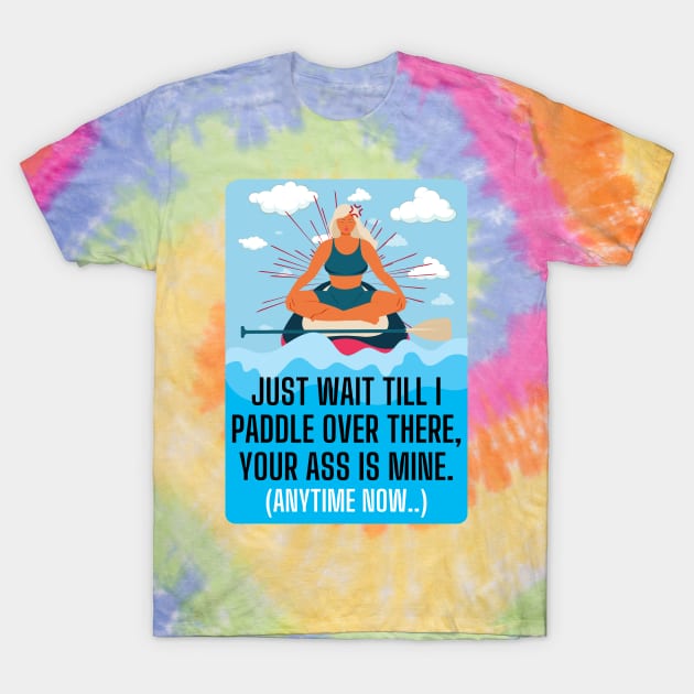 Paddle Boarding Warning Sticker T-Shirt by SpiralBalloon